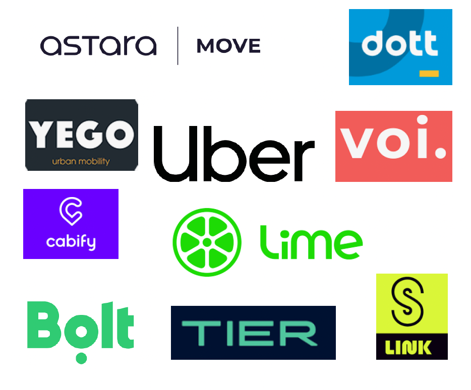 micromobility services logos